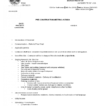 Pre Construction Meeting Agenda - Docsity with Pre Construction Meeting Agenda Template