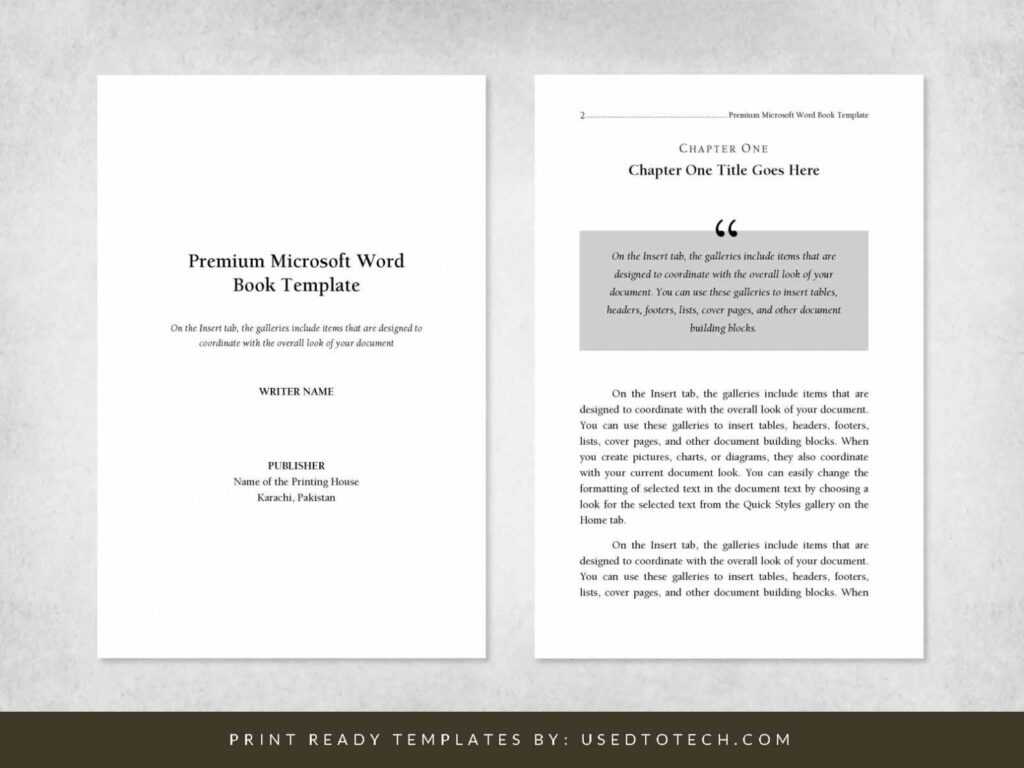 6x9 book template for word - Great Professional Template Design