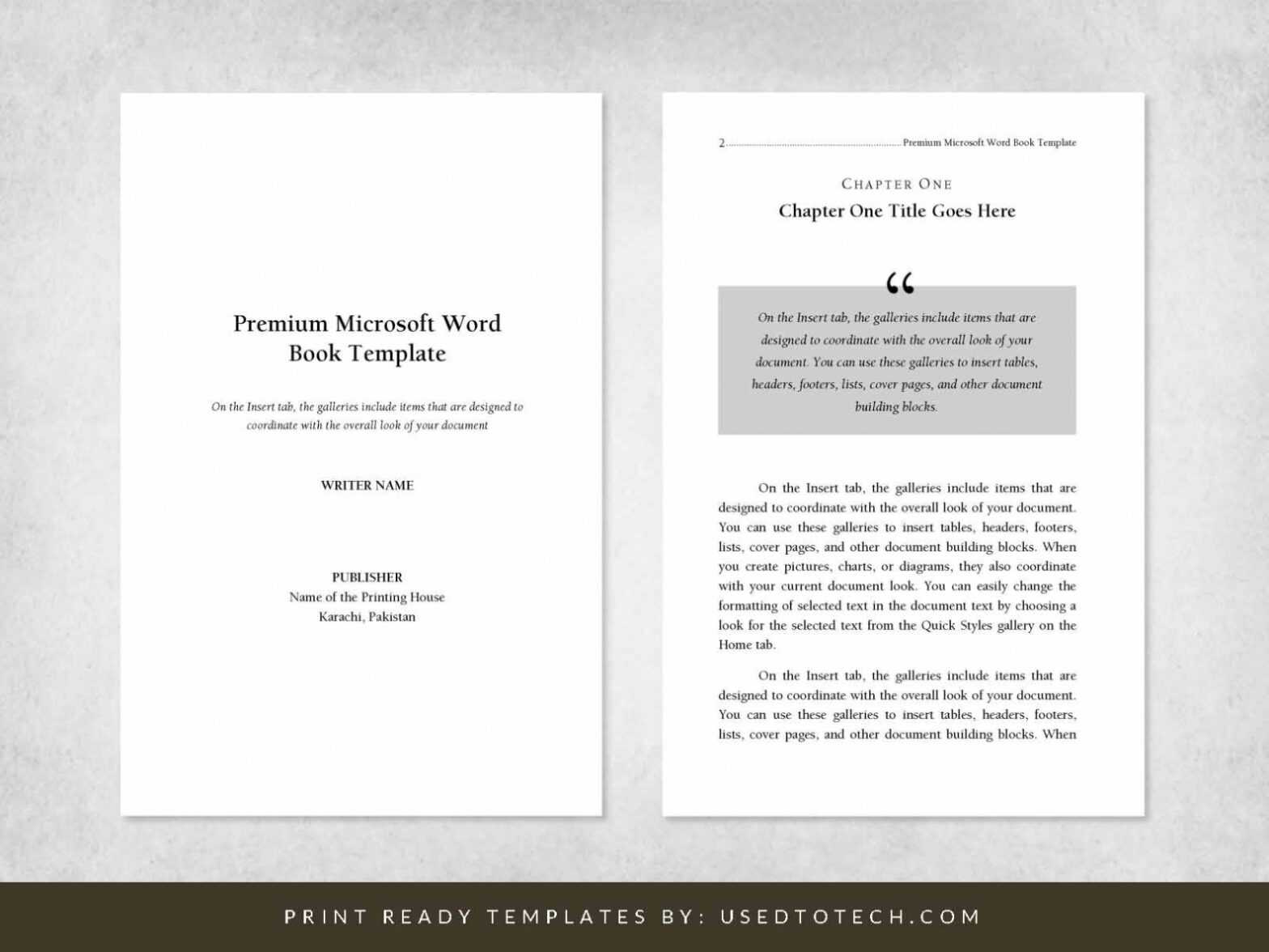 Premium &amp; Free 6 X 9 Book Template For Microsoft Word - Used inside 6X9 Book Template For Word