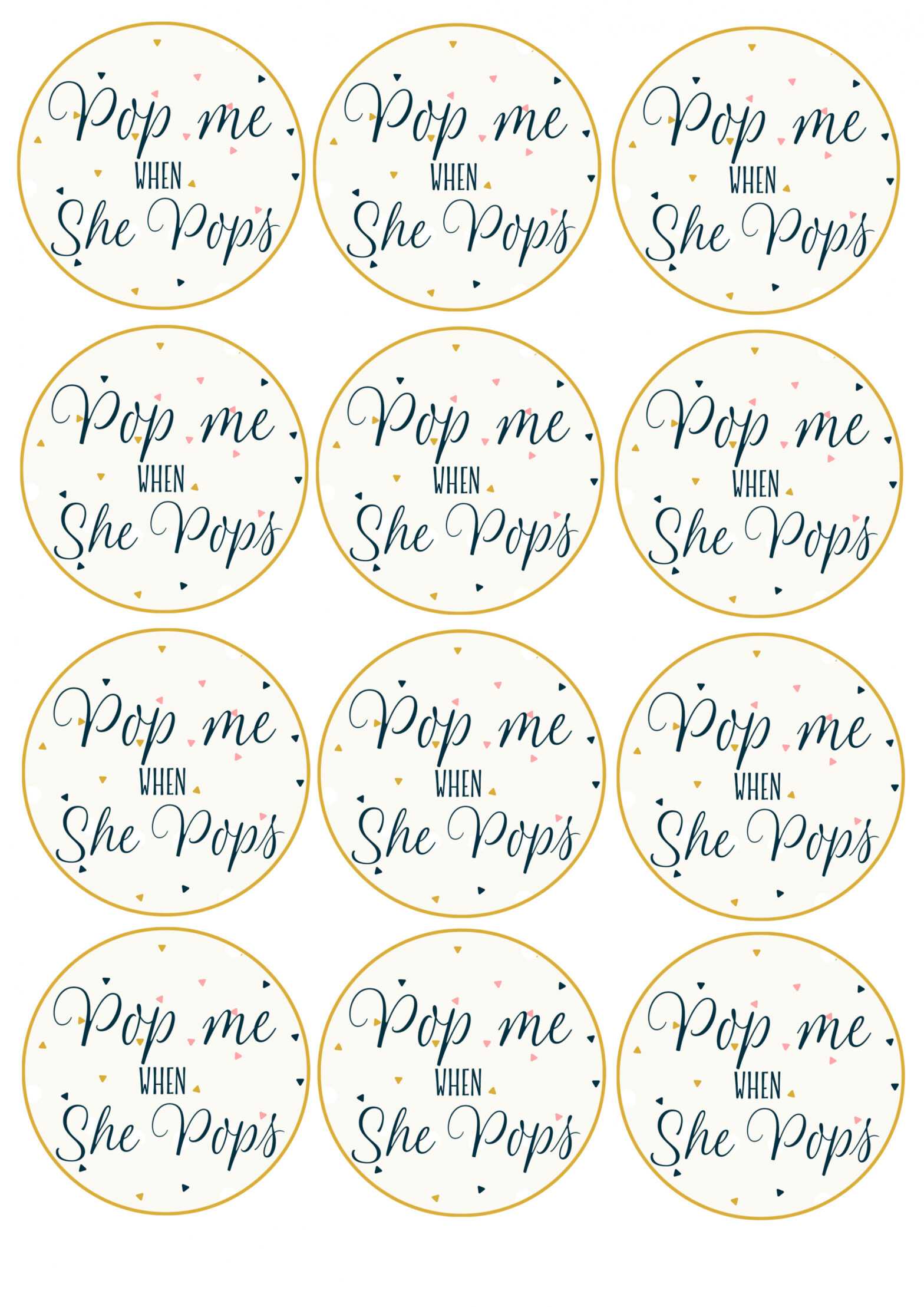 Printable Baby Shower Decorations - The Oh So Studio intended for Ready To Pop Labels Template