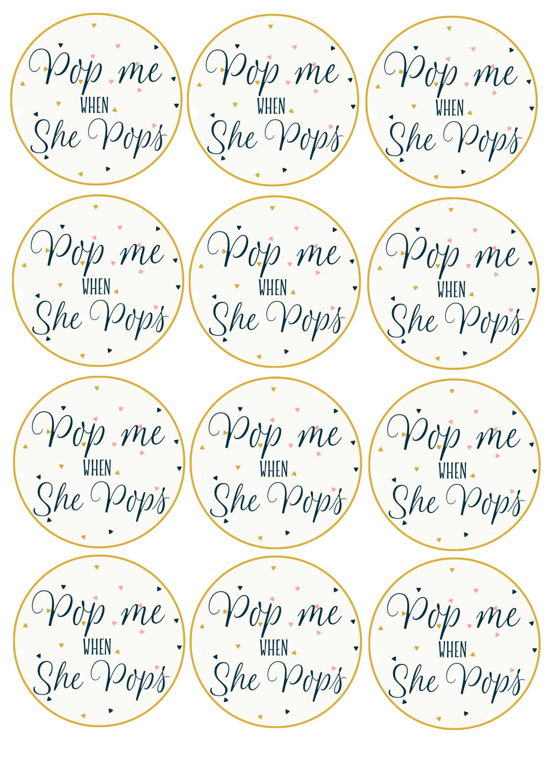 Printable Baby Shower Decorations - The Oh So Studio intended for Ready To Pop Labels Template