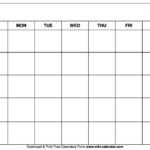 Printable Blank Calendar Templates for Blank Calander Template