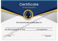 Printable Certificate Of Participation- Pdf &amp; Editable throughout Certificate Of Participation Template Pdf