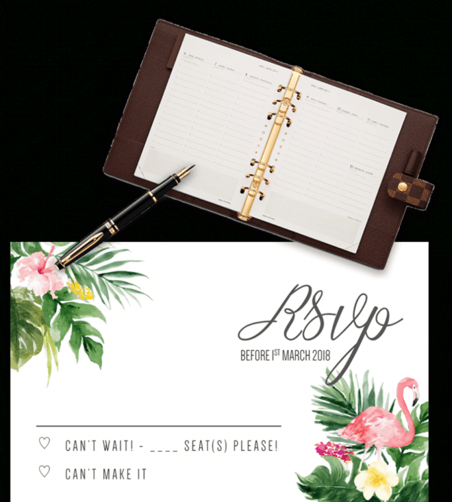 Printable Free Wedding Rsvp Template &amp; Cards Microsoft Word throughout Free Wedding Rsvp Postcard Template