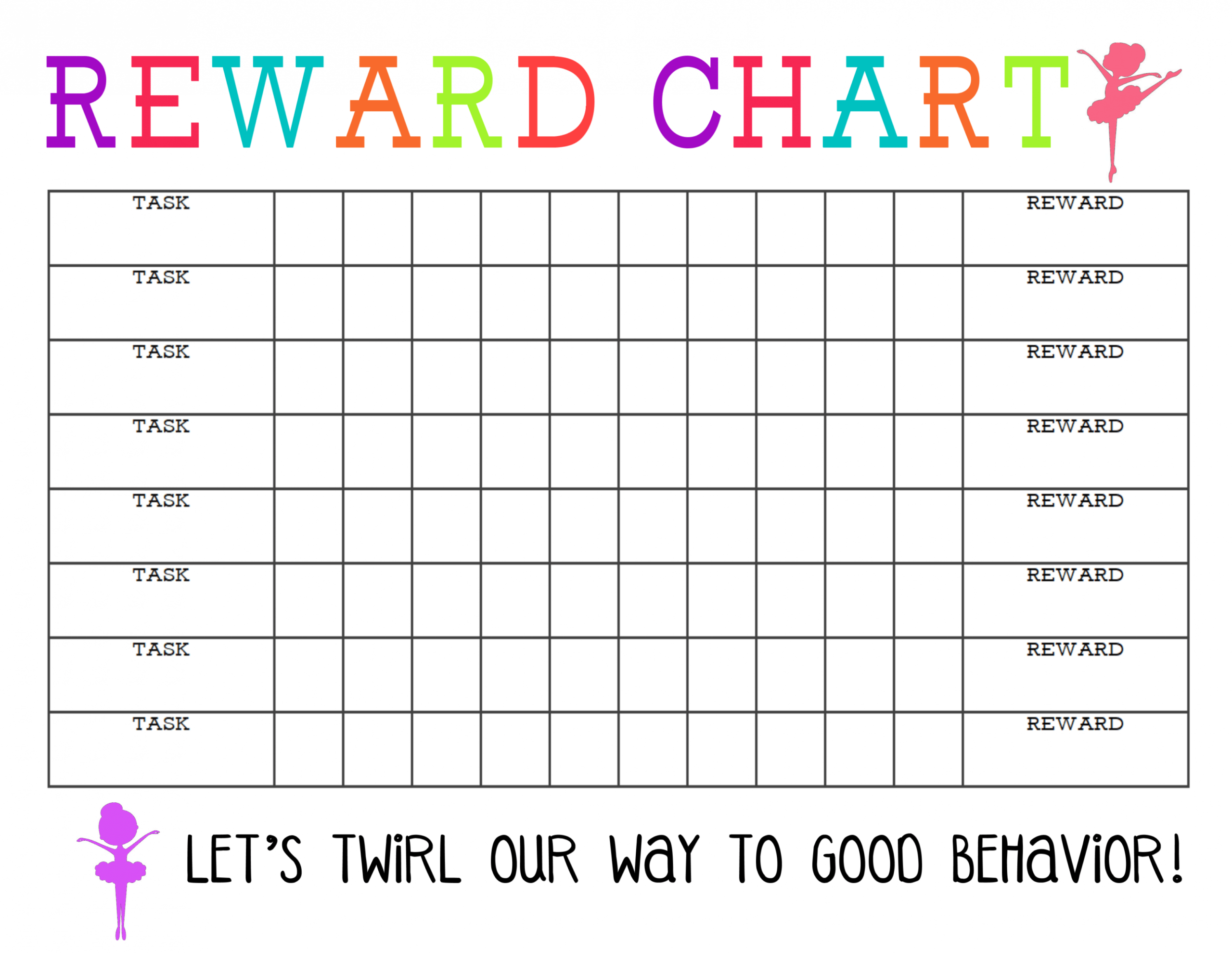 Printable Reward Chart - The Girl Creative with regard to Blank Reward Chart Template