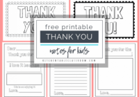 Printable Thank You Cards For Kids - The Kitchen Table Classroom with Thank You Notes Templates