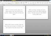 Printing Notes On Actual Note/Index Cards - Free Word Template inside Index Card Template For Word