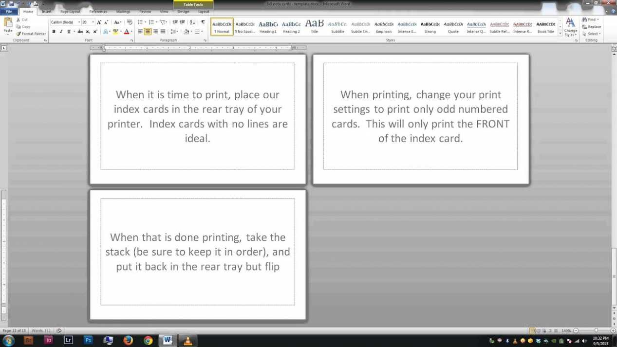 Printing Notes On Actual Note/Index Cards - Free Word Template inside Microsoft Word Note Card Template