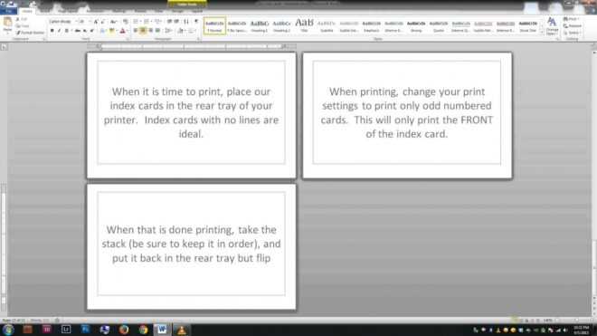 Printing Notes On Actual Note/Index Cards - Free Word Template pertaining to Index Card Template For Word