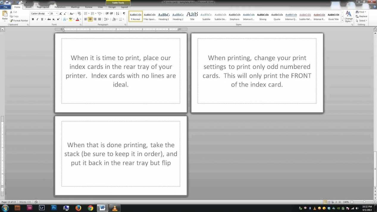 Printing Notes On Actual Note/Index Cards - Free Word Template within Microsoft Word Index Card Template