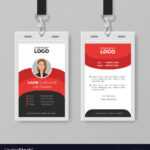 Professional Employee Id Card Template Royalty Free Vector pertaining to Work Id Card Template
