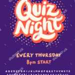 Quiz Night Poster Template Stock Vector (Royalty Free) 619317236 inside Trivia Night Flyer Template Free