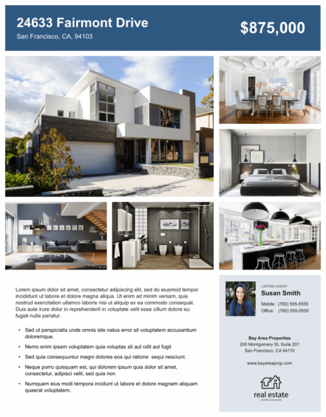 Real Estate Flyer (Free Templates) | Zillow Premier Agent in Free Real Estate Flyer Templates Download