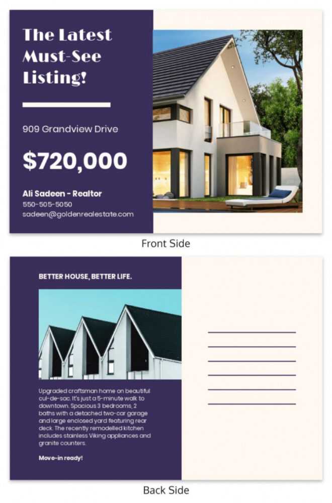 Real Estate Postcard Templates ~ Addictionary throughout Property Management Postcards Templates