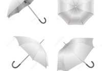Realistic Detailed 3D White Blank Umbrella Template Mockup within Blank Umbrella Template