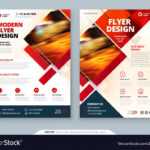 Red Flyer Template Layout Design Corporate Vector Image regarding Make Flyer Template