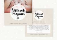 Referral Cards Photoshop Template – Strawberry Kit within Referral Card Template