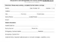Registration Form Template Word ~ Addictionary regarding Registration Form Template Word Free