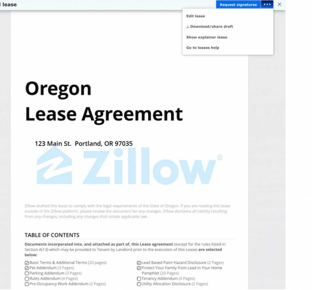 Rental Lease Agreement: Create A Lease For Free | Zillow with regard to Zillow Lease Agreement Template