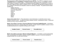 Sample Descriptions Of Speech-Language Assessment Instruments intended for Speech And Language Report Template