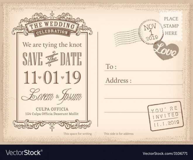 Save The Date Postcard Template ~ Addictionary pertaining to Save The Date Postcards Free Templates