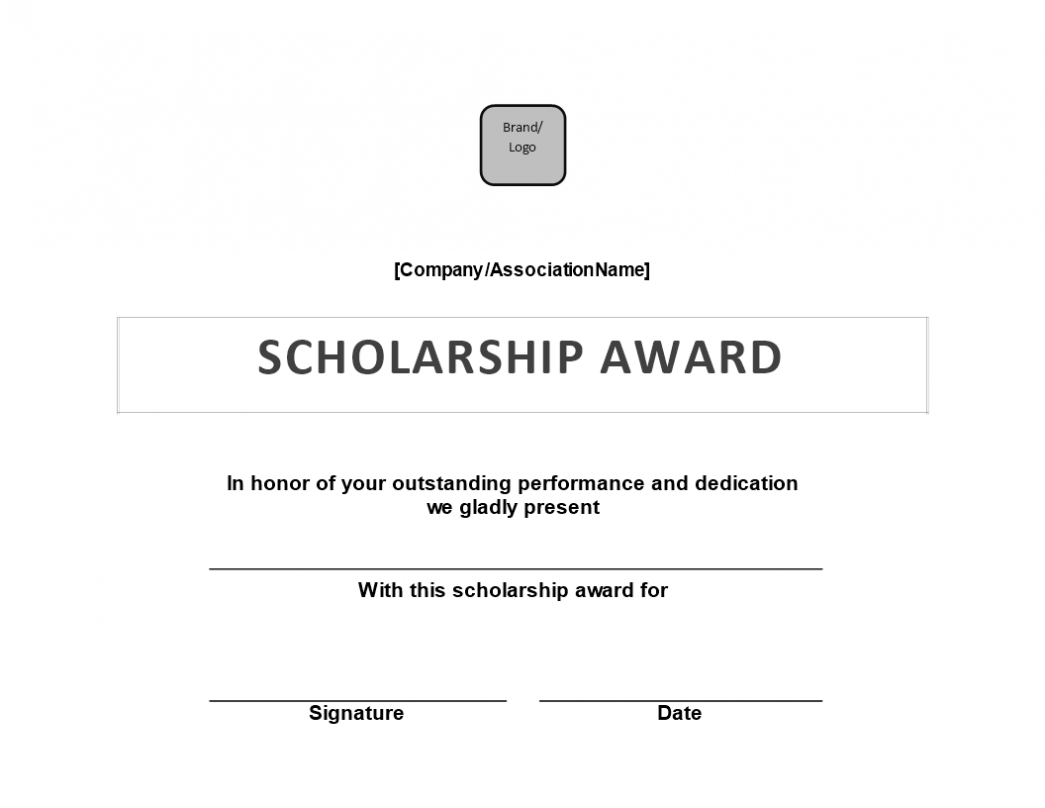 Scholarship Award Certificate | Templates At pertaining to Scholarship Certificate Template Word