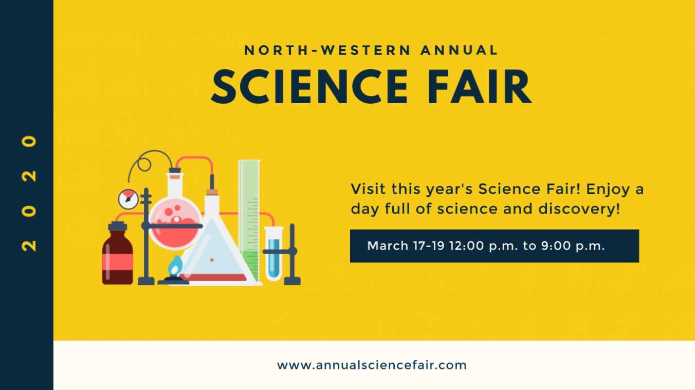 Science Fair Wide Template | Visme regarding Science Fair Labels Templates