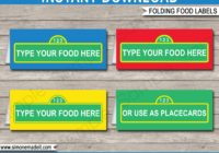 Sesame Street Party Food Labels Template in Sesame Street Label Templates