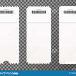 Set Of Empty Ticket Templates Isolated On Transparent pertaining to Blank Admission Ticket Template