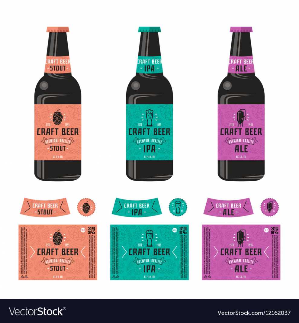 Set Templates Label For Craft Beer Royalty Free Vector Image with Craft Label Templates