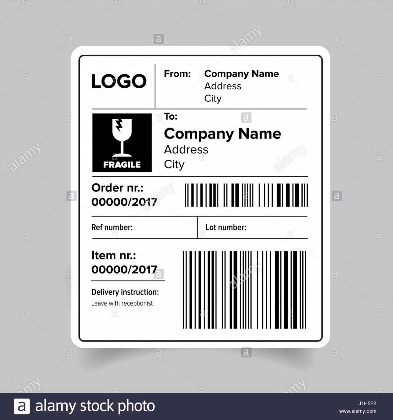 Package Mailing Label Template
