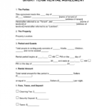 Short-Term (Vacation) Rental Lease Agreement | Eforms intended for Vacation Home Rental Agreement Template