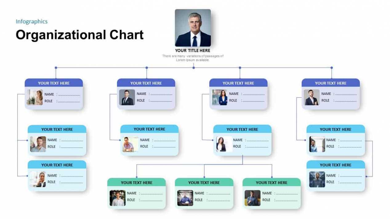 Simple Organizational Chart Template For Powerpoint Presentation within Microsoft Powerpoint Org Chart Template