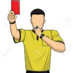 Soccer Referee Showing Red Card. Referee On Football Match Showing.. throughout Soccer Referee Game Card Template
