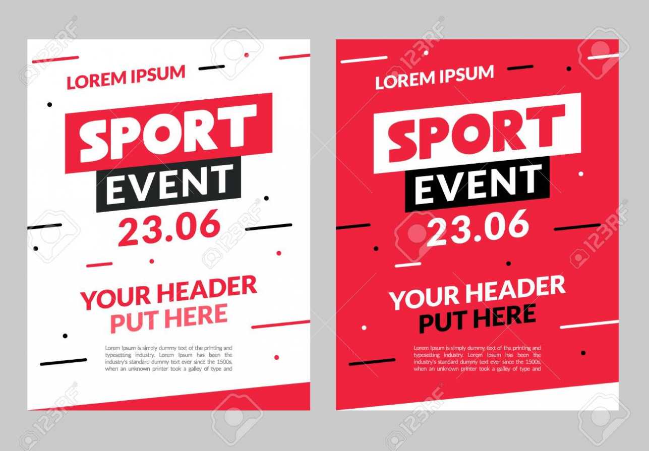 Sport Flyer Design Banner Poster. Sport Event Template Brochure.. regarding Sports Event Flyer Template