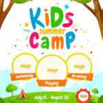 Summer Camp Flyer Template ~ Addictionary in Summer Camp Flyer Template Free