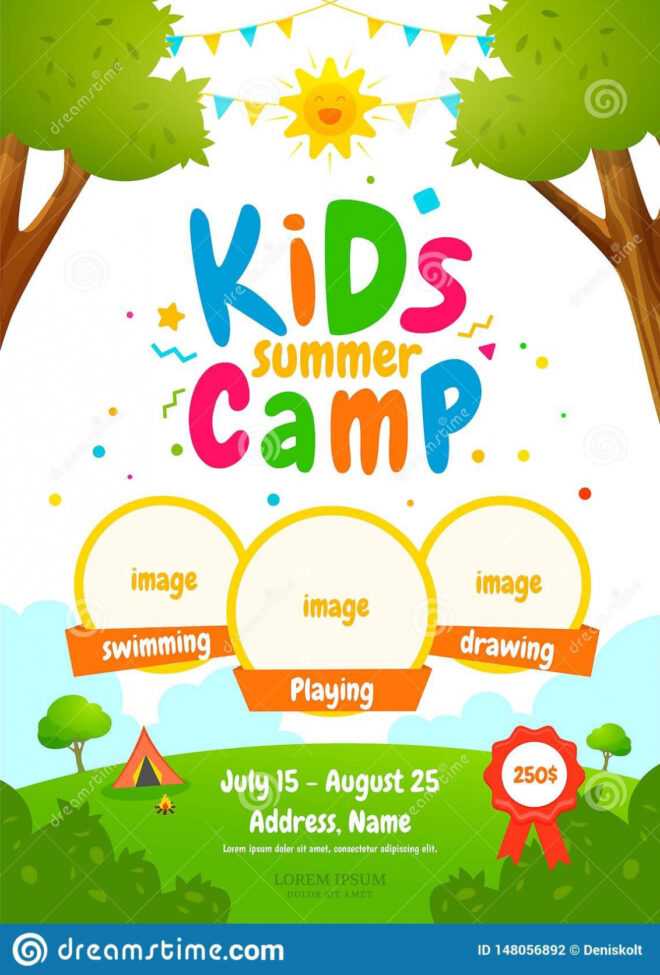 Summer Camp Flyer Template ~ Addictionary in Summer Camp Flyer Template Free