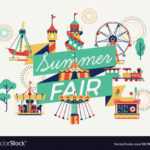 Summer Fair Banner Or Poster Template Royalty Free Vector regarding Summer Fair Flyer Template