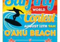 Surfing Contest Flyer Template | Free Posters Design For Photoshop regarding Contest Flyer Template