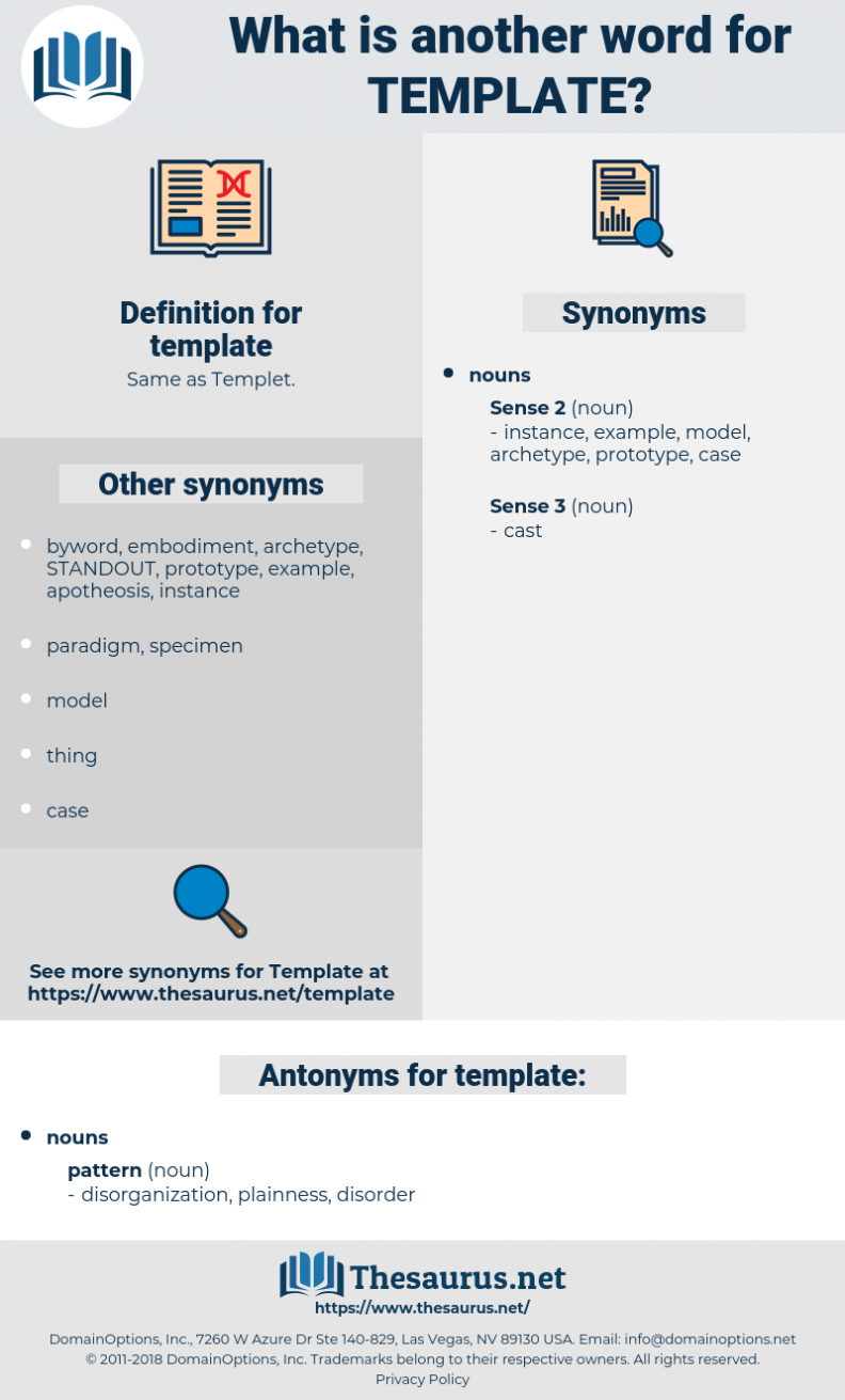 Synonyms For Template - Thesaurus with Another Word For Template