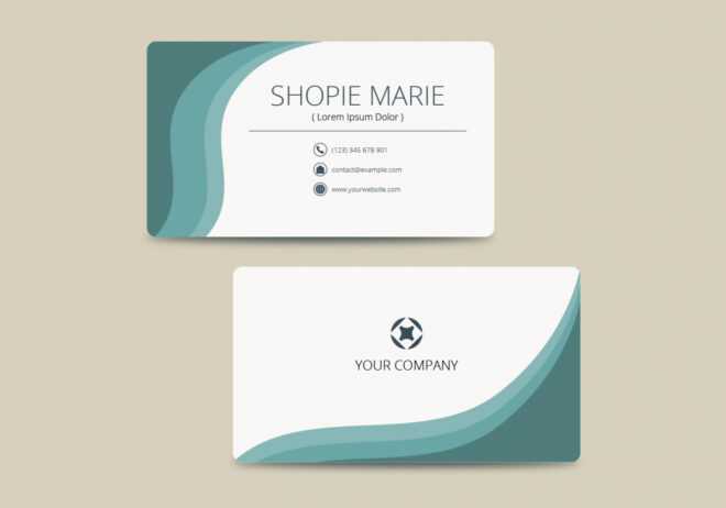 Teal Business Card Template Vector - Download Free Vectors in Template For Calling Card