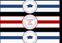 Template : Graduation Water Bottle Wrappers Paper Trail within Graduation Labels Template Free