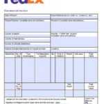 Templates : Commercial Invoicing For International Shipping pertaining to Fedex Label Template Word