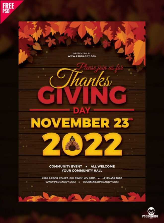 Thanksgiving Flyer Template Free ~ Addictionary with regard to Thanksgiving Flyer Template Free