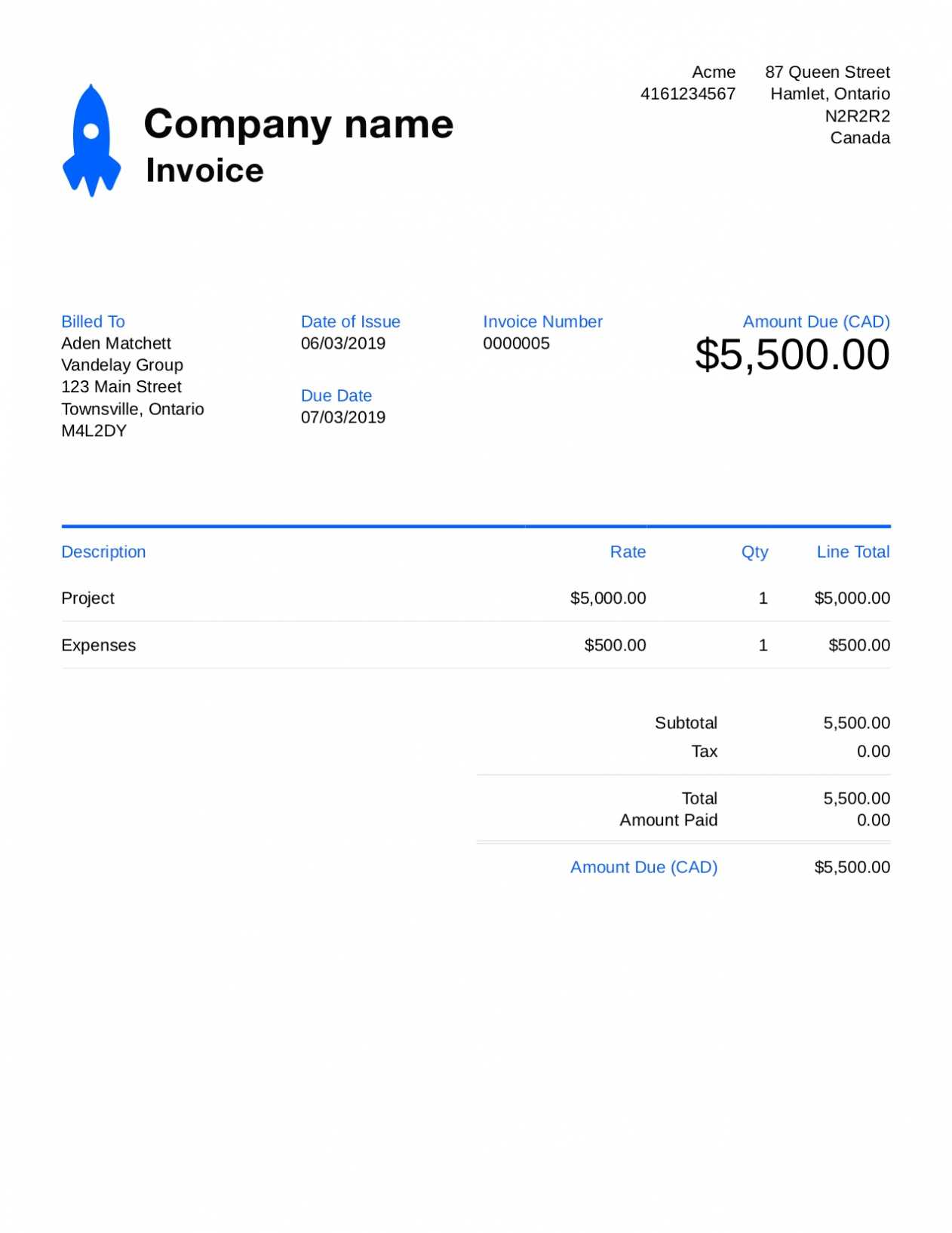 The Best Invoice Templates For The Uk | 2020 Reviews with regard to Business Invoice Template Uk