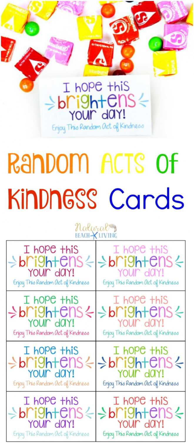 The Best Random Acts Of Kindness Printable Cards Free for Random Acts Of Kindness Cards Templates