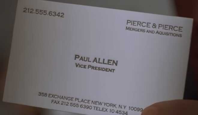 The Business Cards Of American Psycho | Hoban Cards regarding Paul Allen Business Card Template
