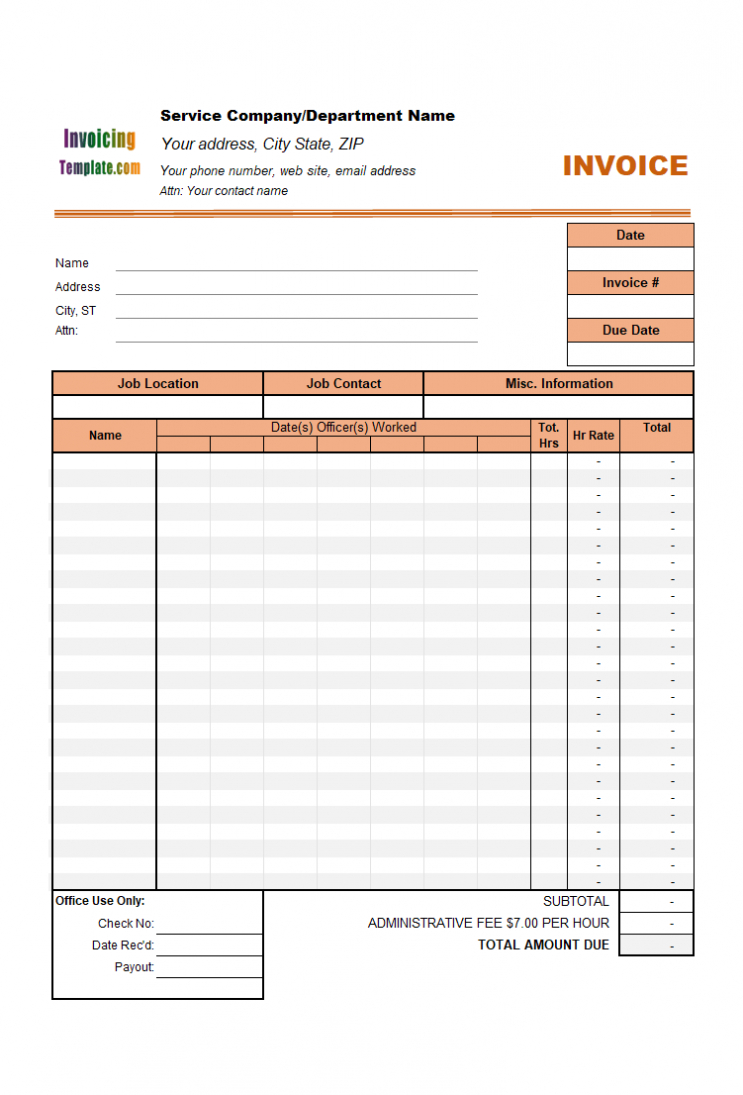 Timesheet pertaining to Timesheet Invoice Template Excel