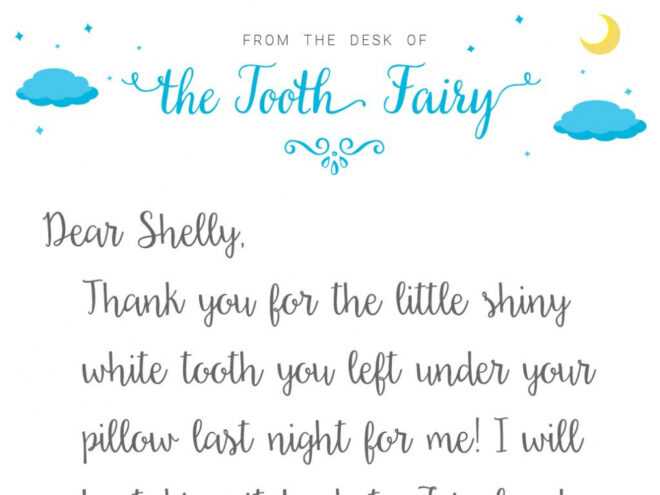Tooth Fairy Letter Template | Baton Rouge Parents Magazine with regard to Tooth Fairy Letter Template
