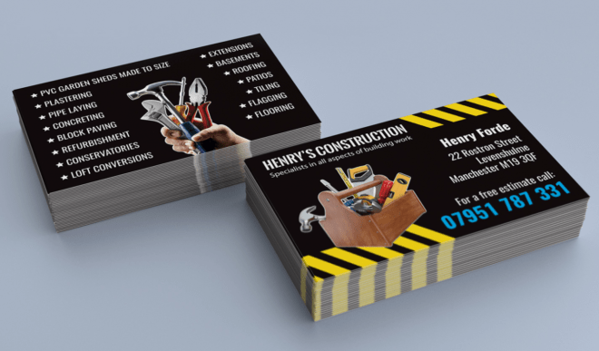 Top 28 Examples Of Unique Construction Business Cards with regard to Plastering Business Cards Templates